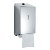  2 Roll Stainless Steel Toilet Roll holder (Brushed Satin Finish)